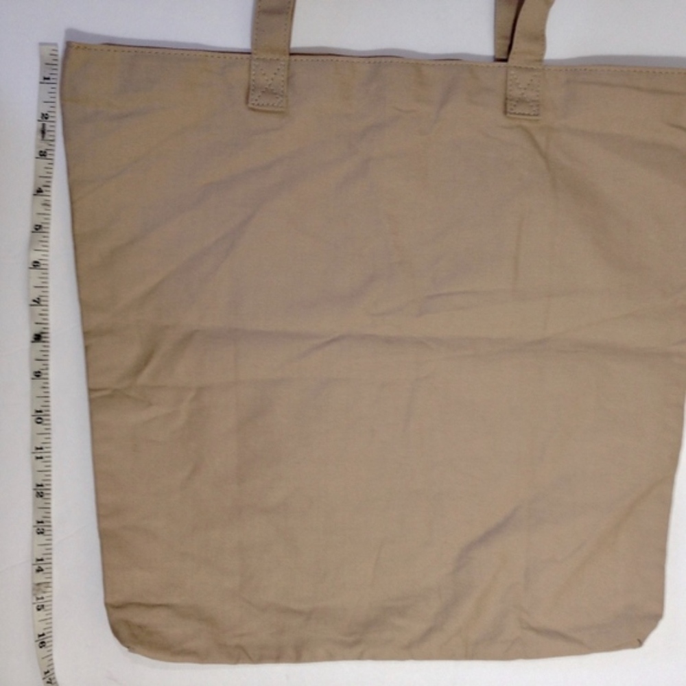 NEW VICTORIA'S SECRET Tan & Gold Large Tote - Picture 5 of 7